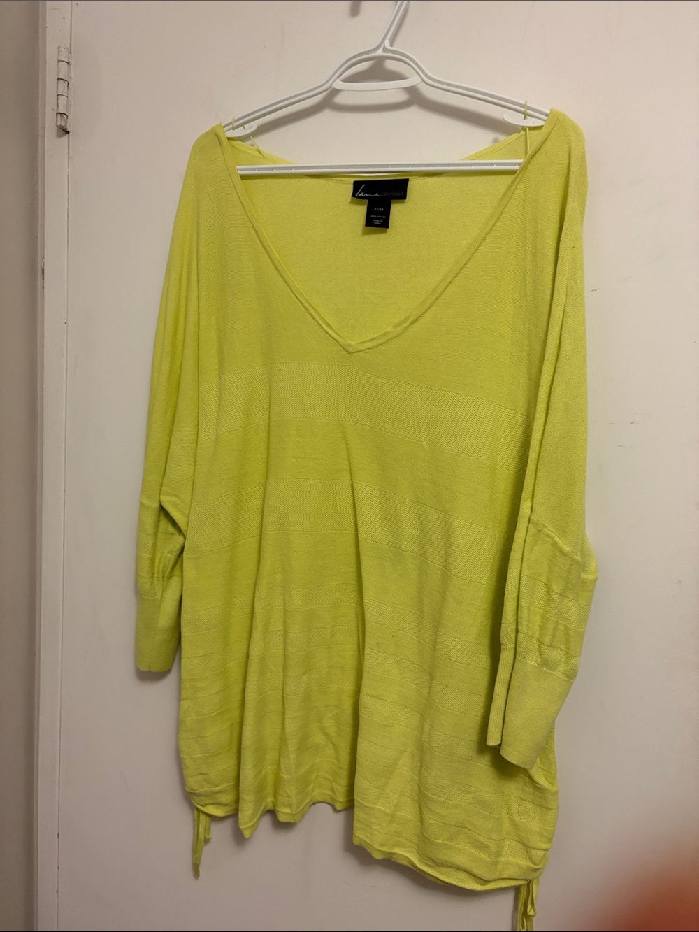 Lane Bryant Bright Lemon V-Neck Lightweight Pullover